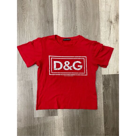 Dolce & Gabbana Red Logo Baby T-Shirt, Found in Italy, Size Small* - Picture 1 of 9